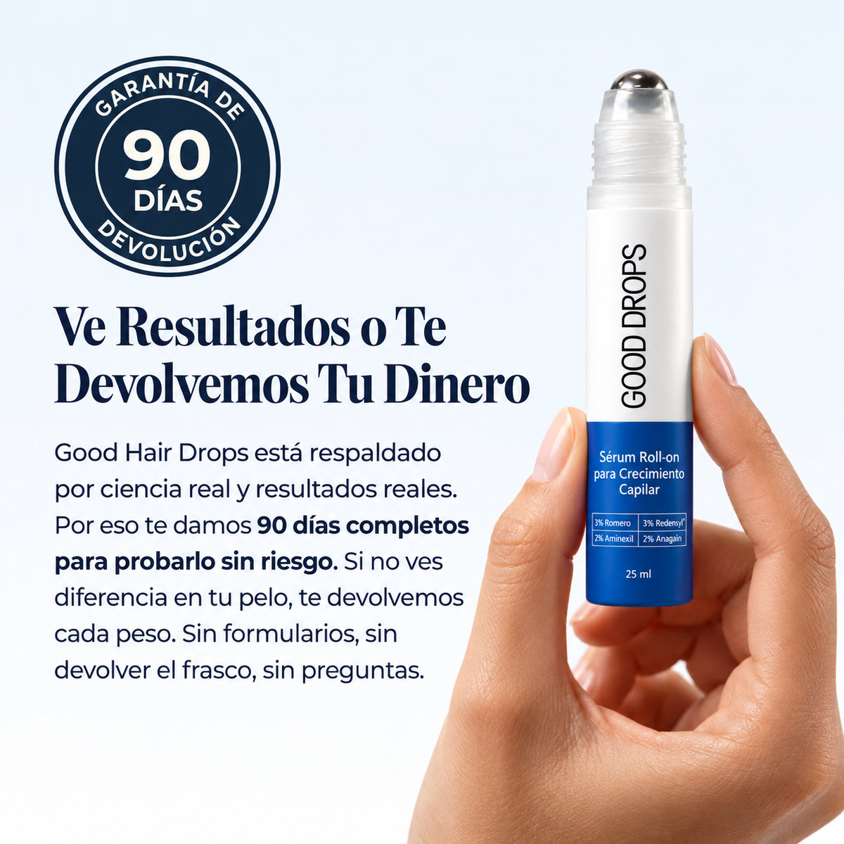 Serúm roll on para el crecimiento del pelo